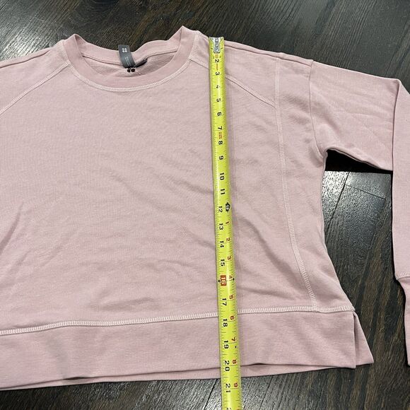Sweaty Betty Sweatshirt Women's 4 After Class Longline Pink Organic Cotton Modal - Picture 7 of 8